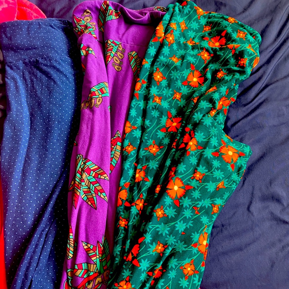 3pr LulaRoe Leggings all size T/C.  Never worn.